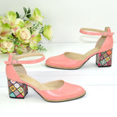 Pantofi Eleganti Dama din piele Naturala,Ane,roz